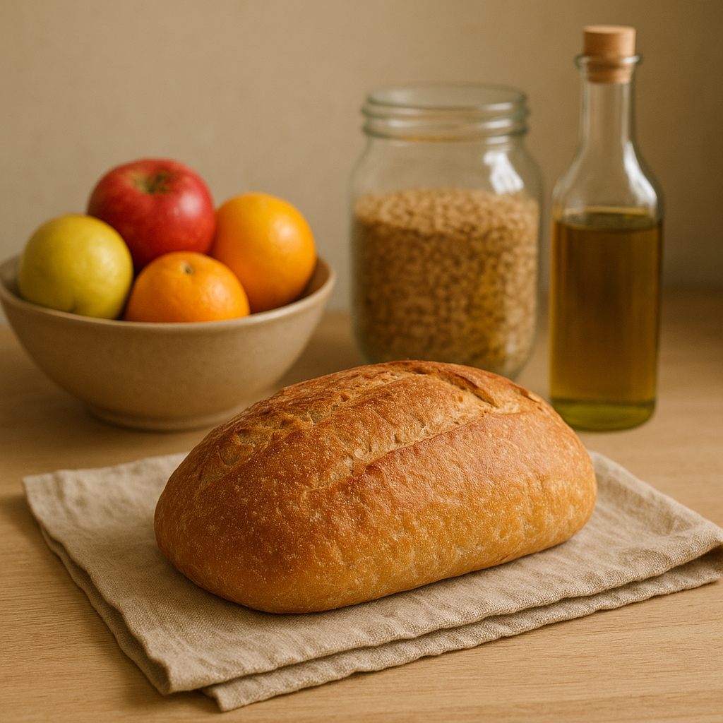 A kitchen counter of foods in the catalog