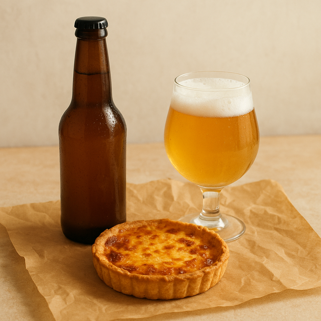 A bottle of white beer