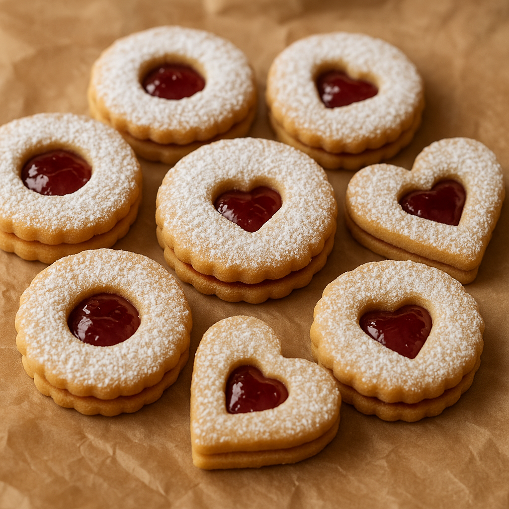 Assorted jam-filled cookies