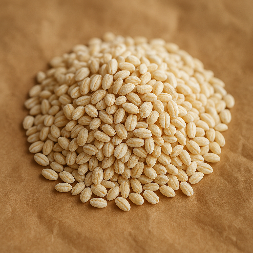 Pearl barley grains