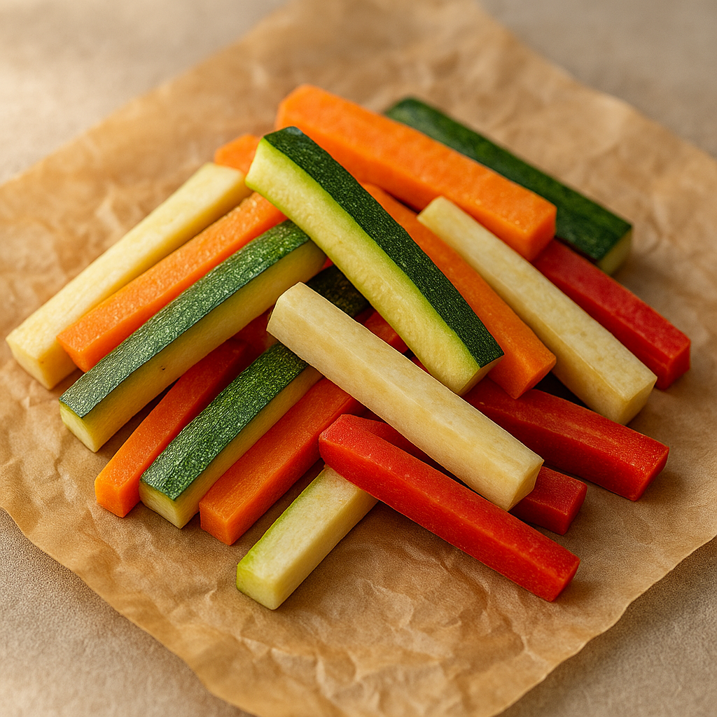 Organic vegetable snack bars