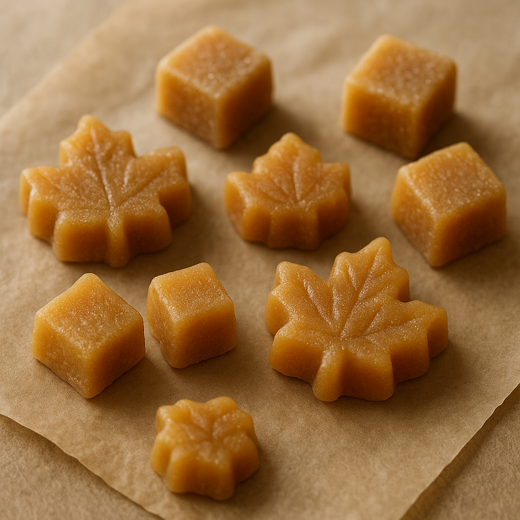 Maple candy pieces