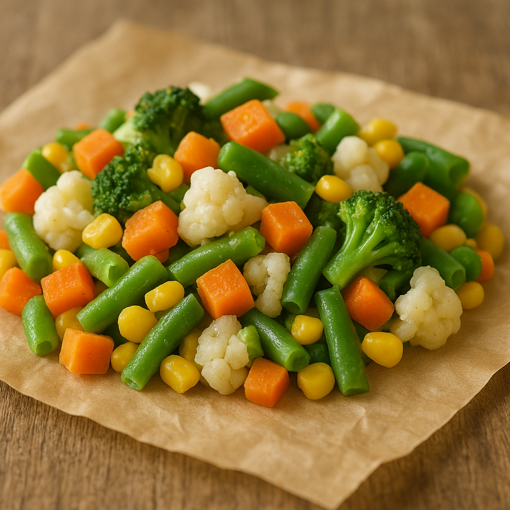 Frozen soup vegetables