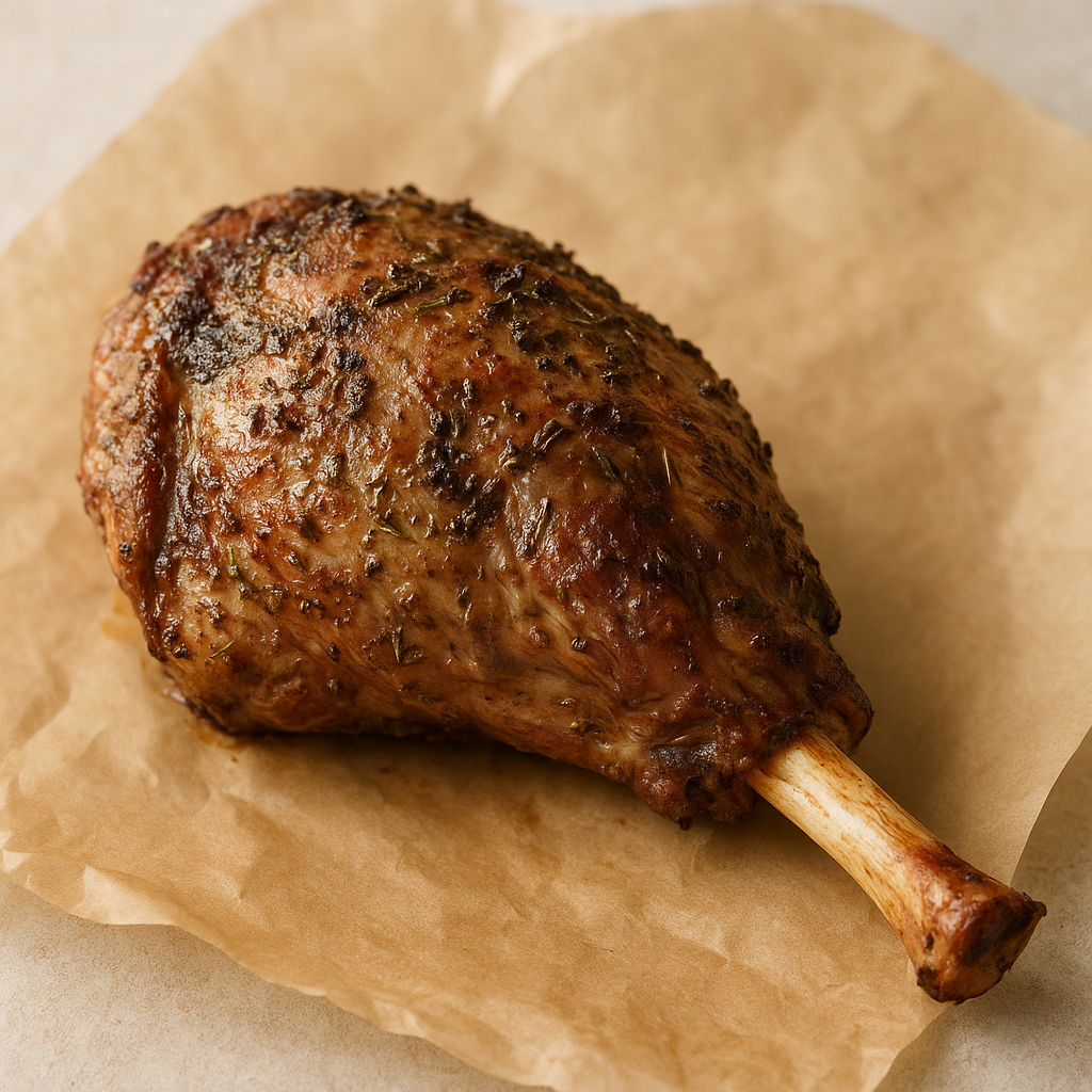 Bone-in lamb leg