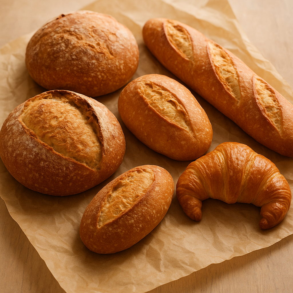 Sliced white bread