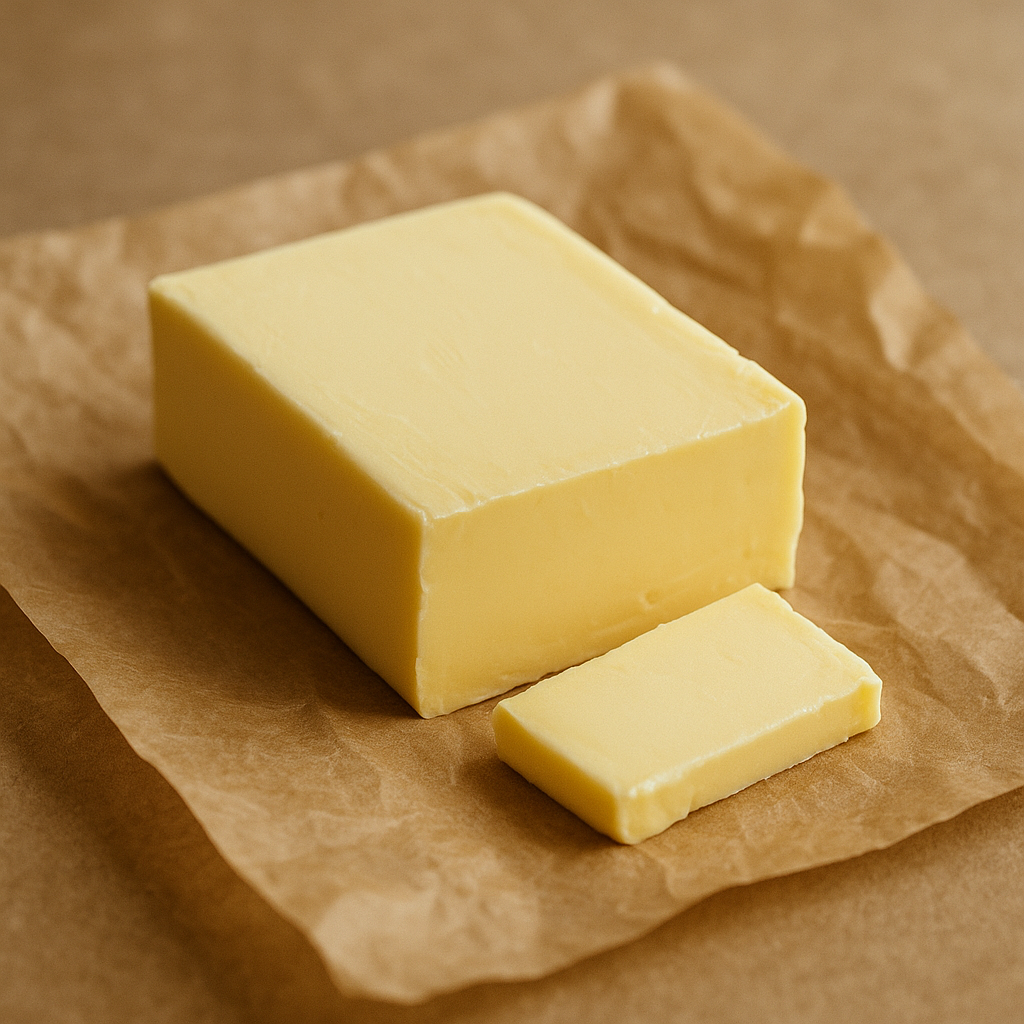 A block of salted butter