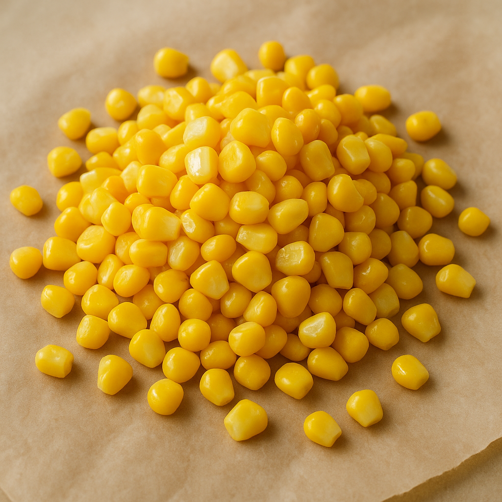 Canned sweet corn kernels