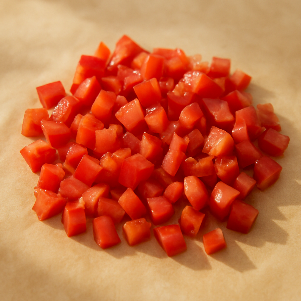 Diced tomatoes in a can