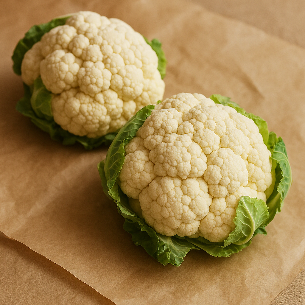 A whole head of cauliflower