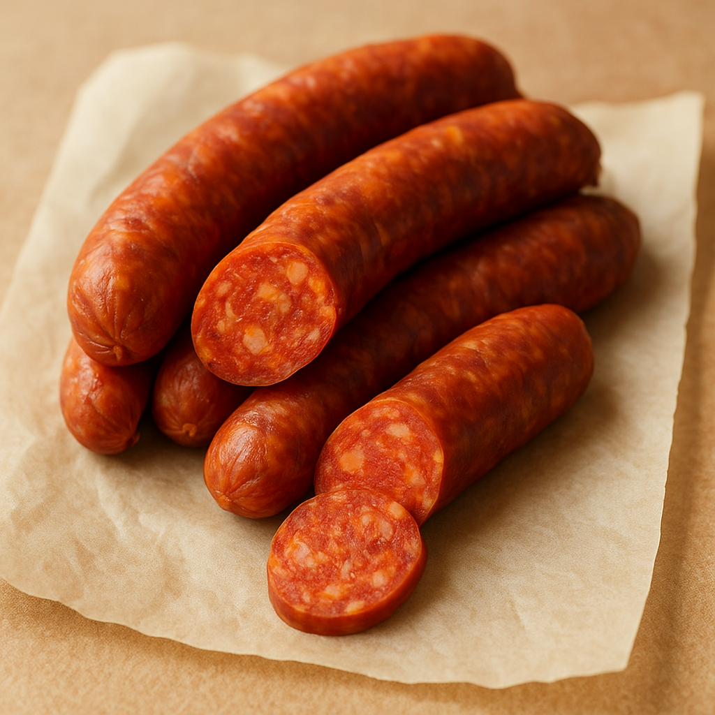 Sliced turkey chorizo sausage