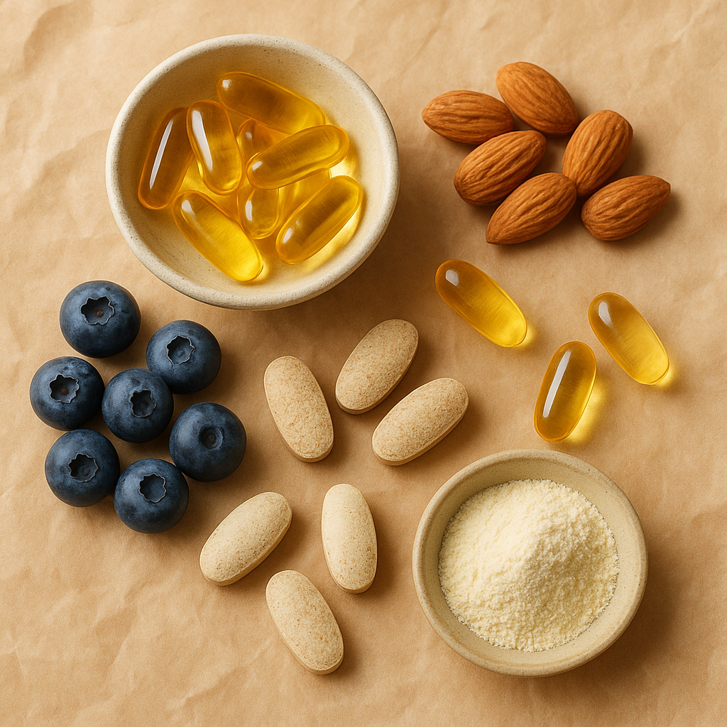 White ascorbic acid powder