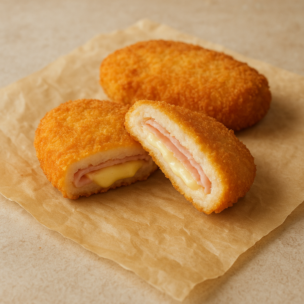 Breaded chicken cordon bleu
