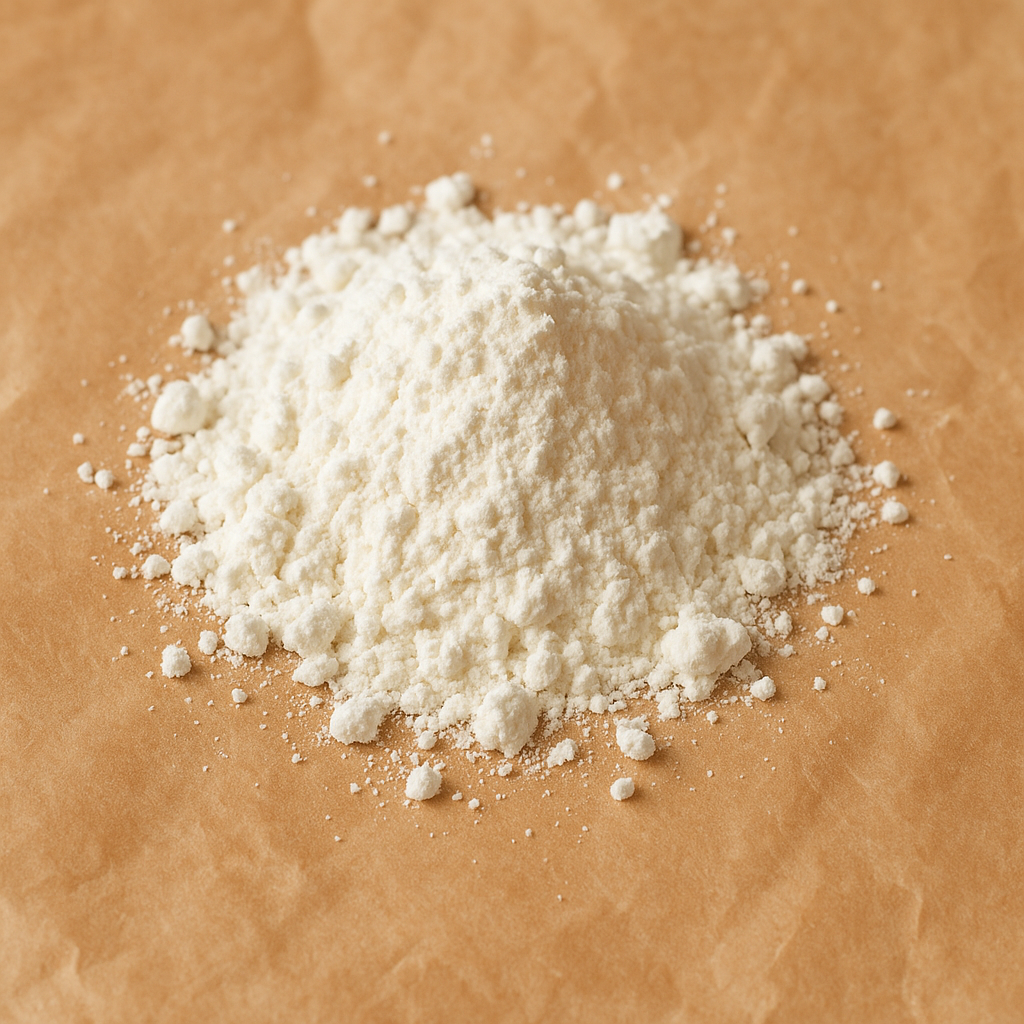Fine white corn starch powder