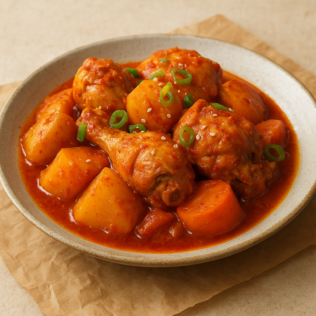 Korean spicy chicken stew