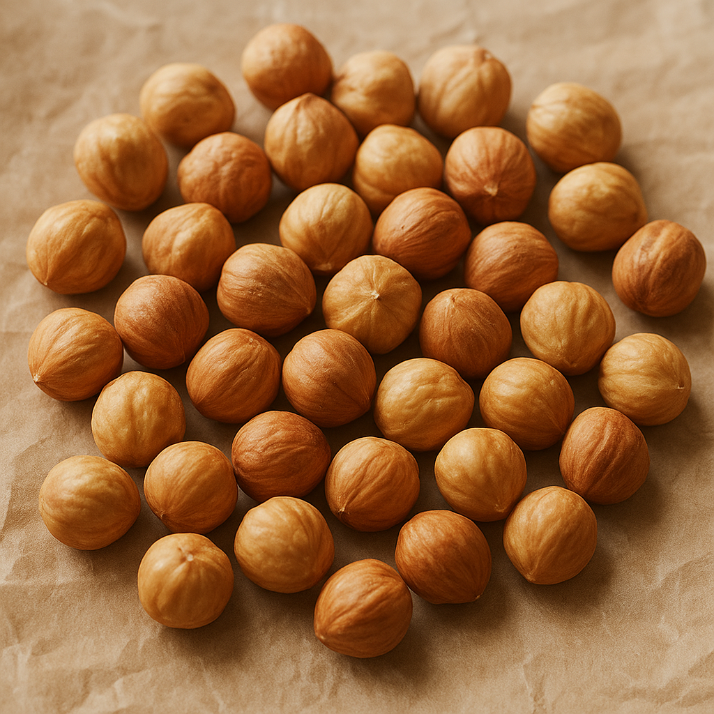 Dry roasted unsalted hazelnuts