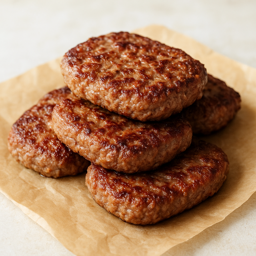 Beef and pork burger patties