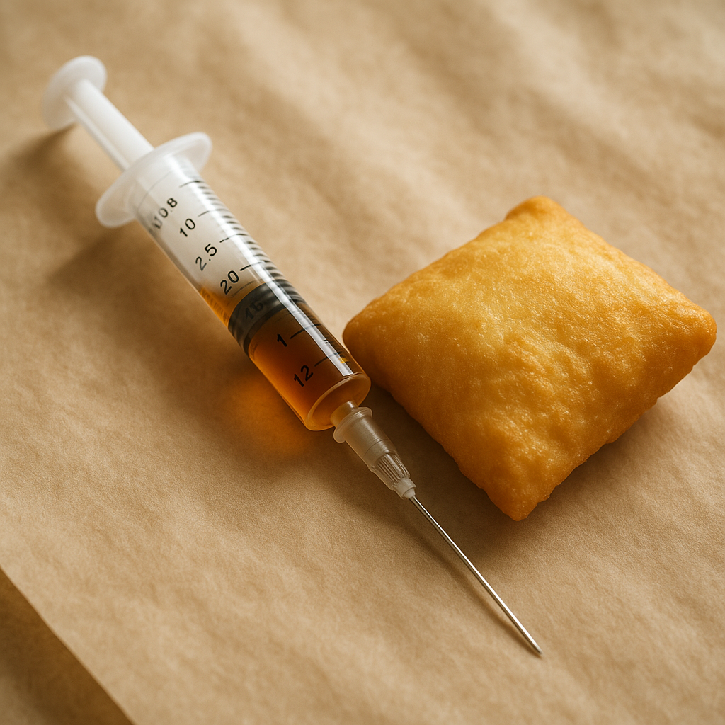 Small plastic syringe