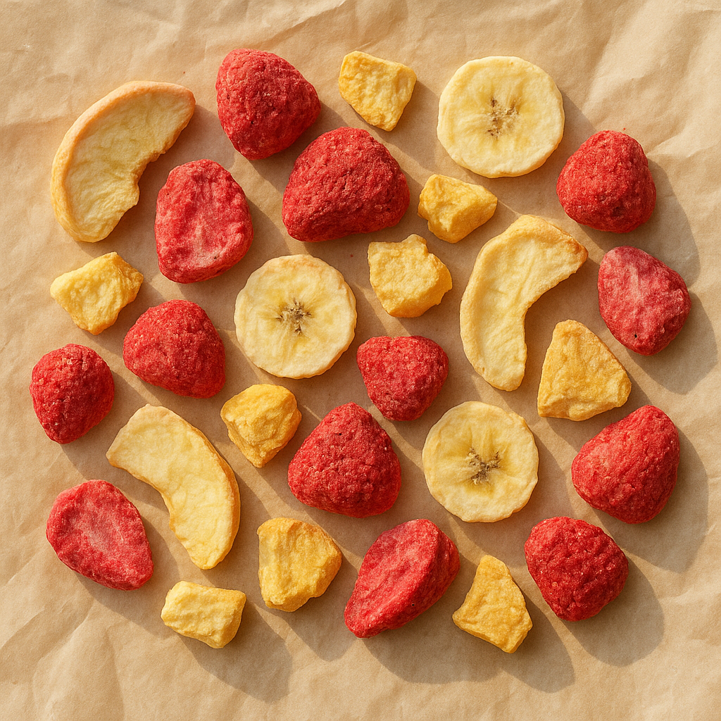 Freeze dried dragon fruit slices