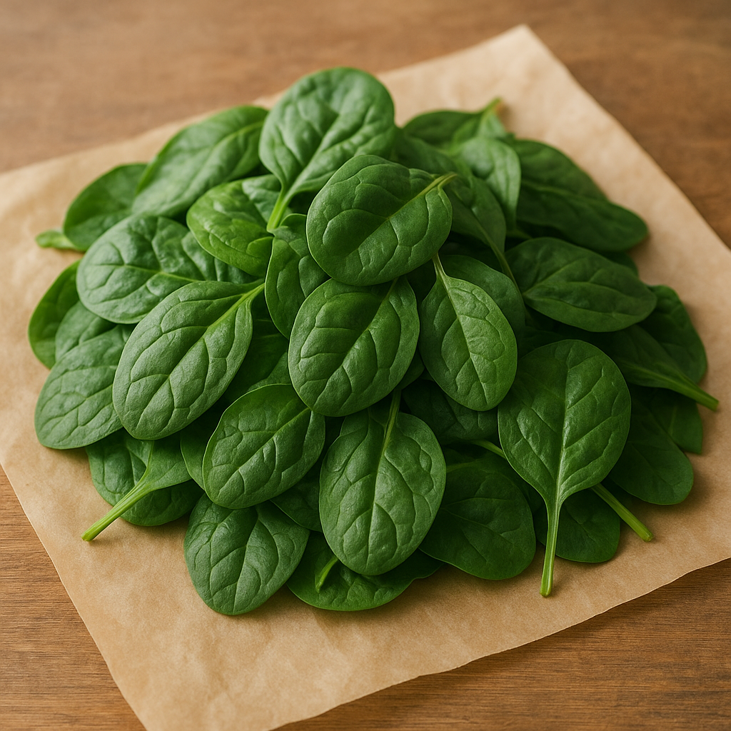 Fresh spinach leaves
