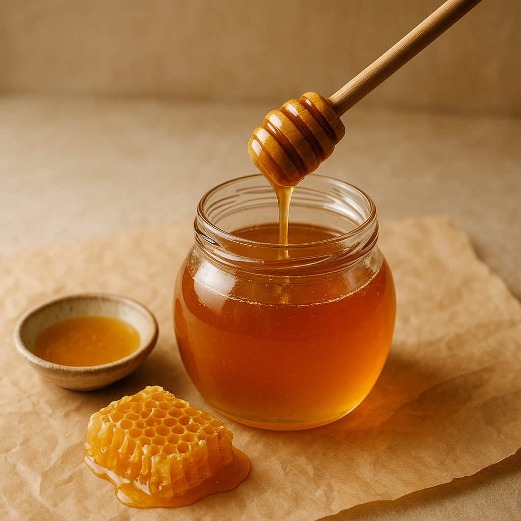 A jar of clover honey