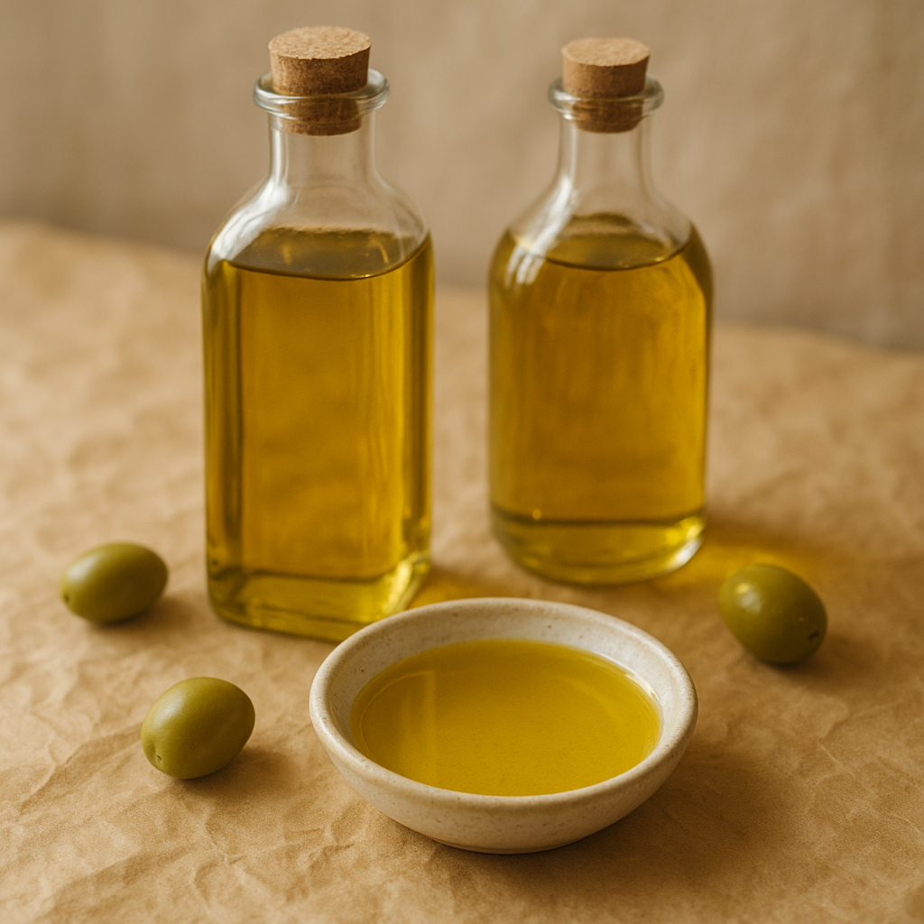 Bottle of extra virgin olive oil