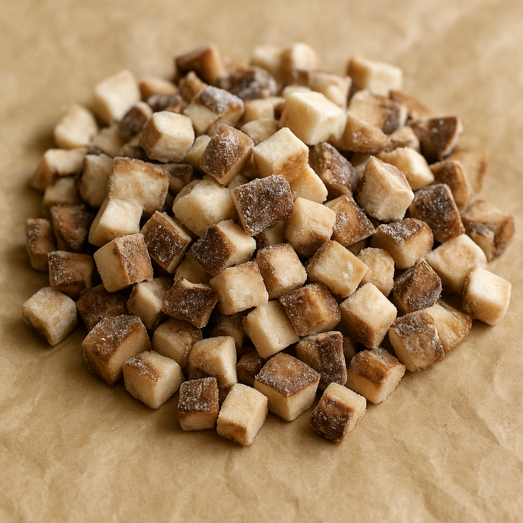 Diced portabella mushrooms