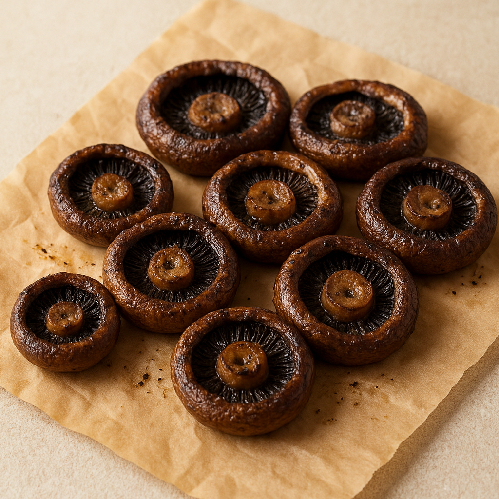 Roasted portabella mushroom caps
