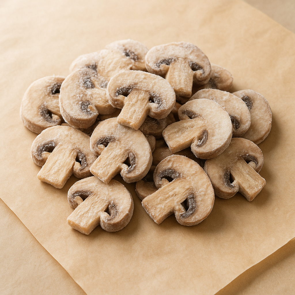 Sliced crimini mushrooms