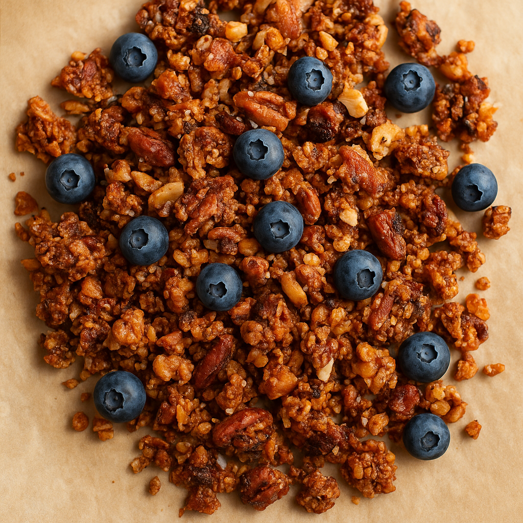 Blueberry nut granola