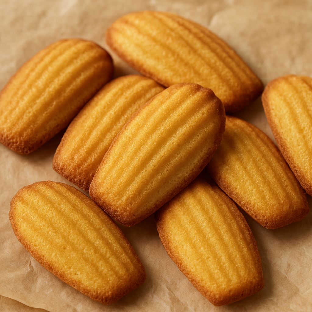 Long madeleine cakes