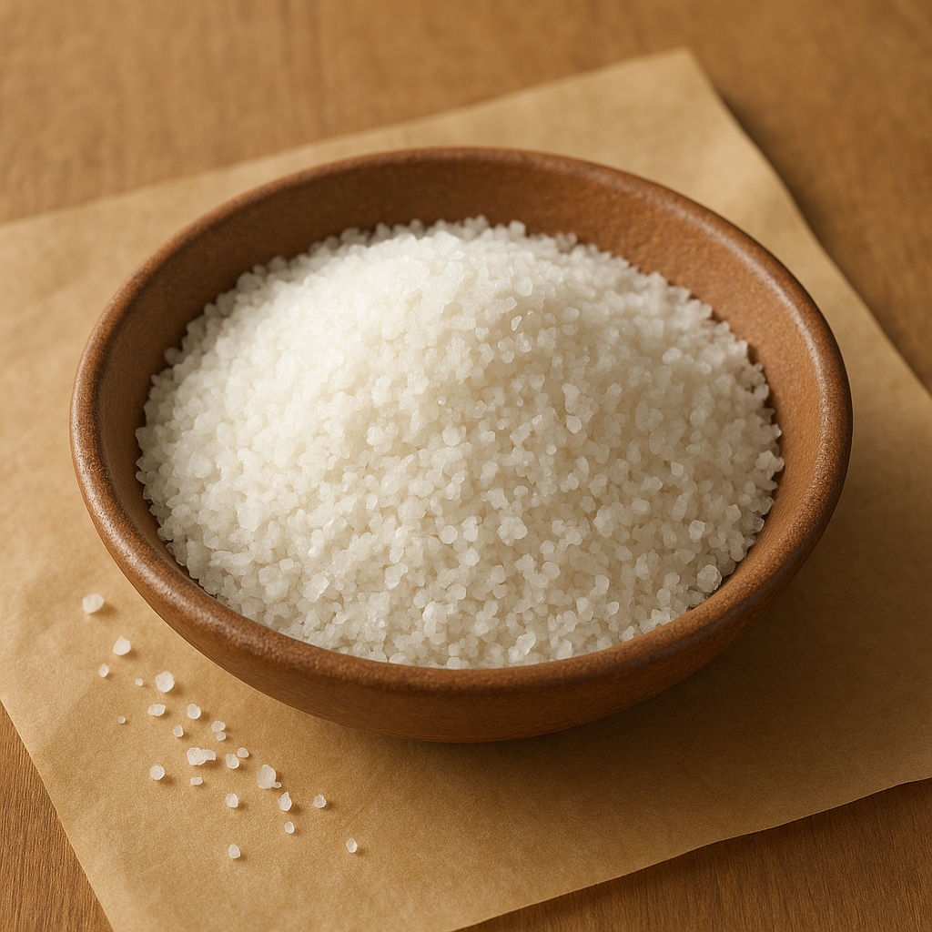 Magnesium malate powder in a container