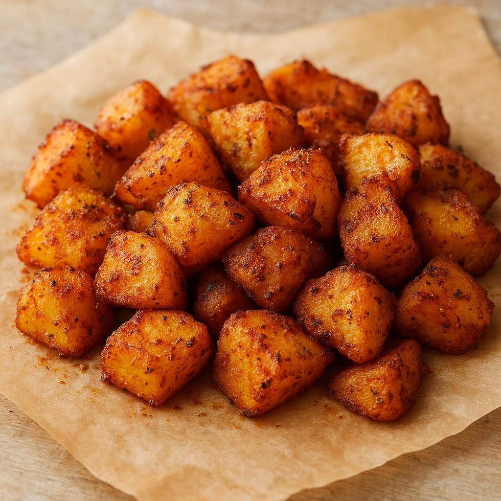 Spiced roasted snack pieces