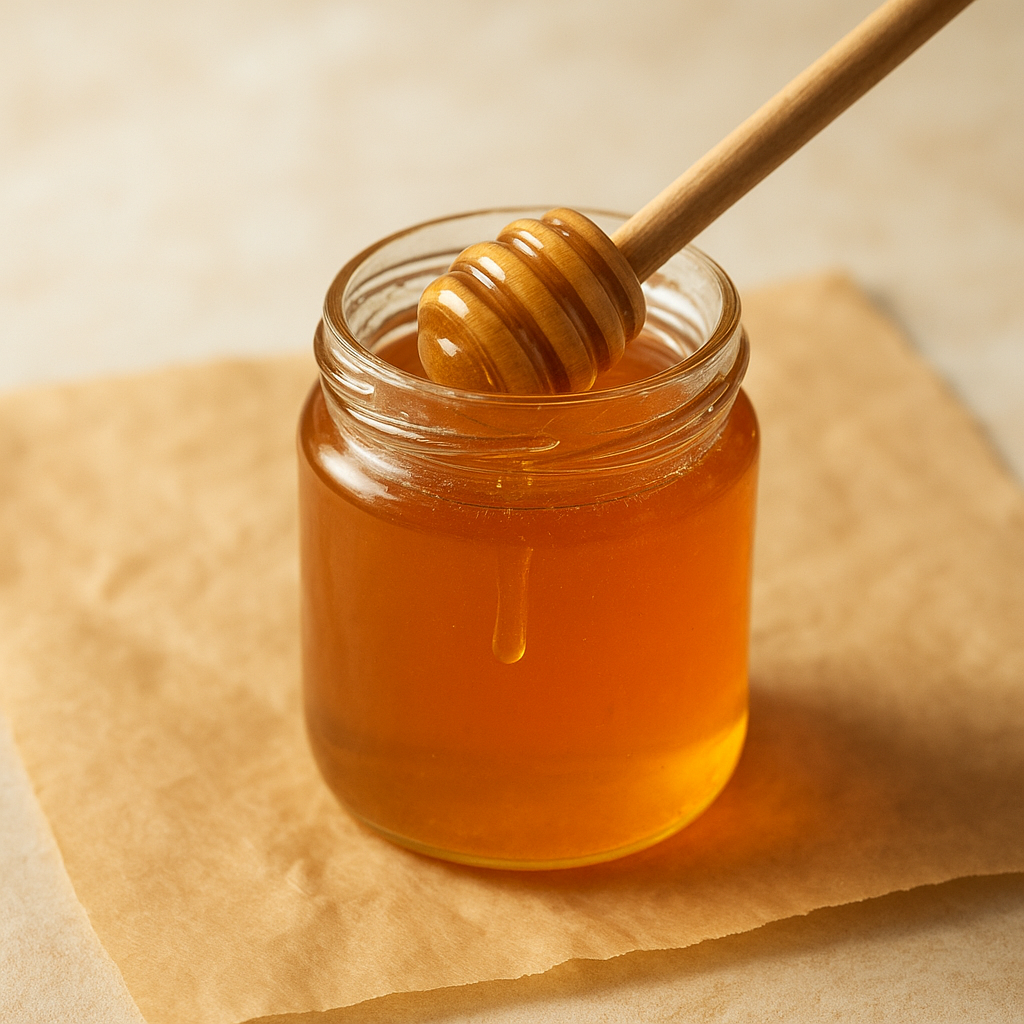 Wildflower honey in a jar