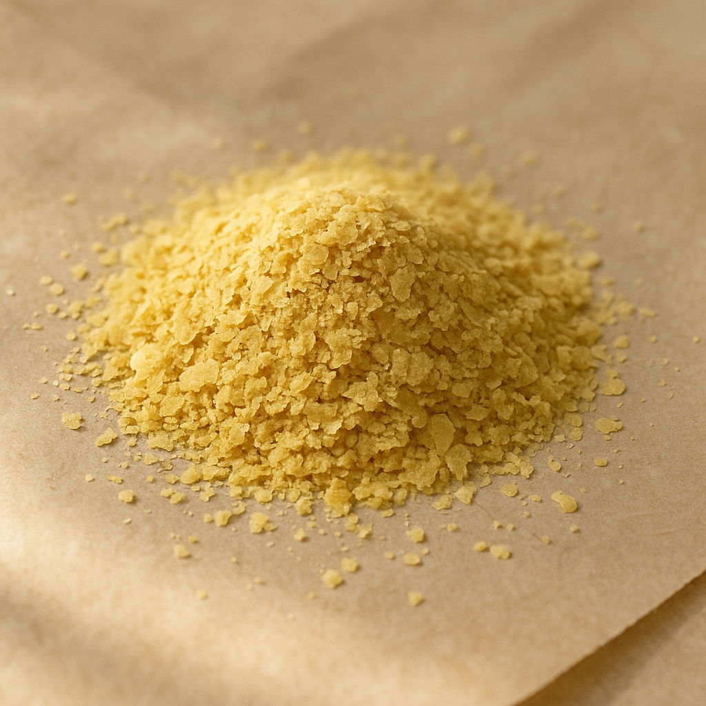 Golden yellow yeast flakes