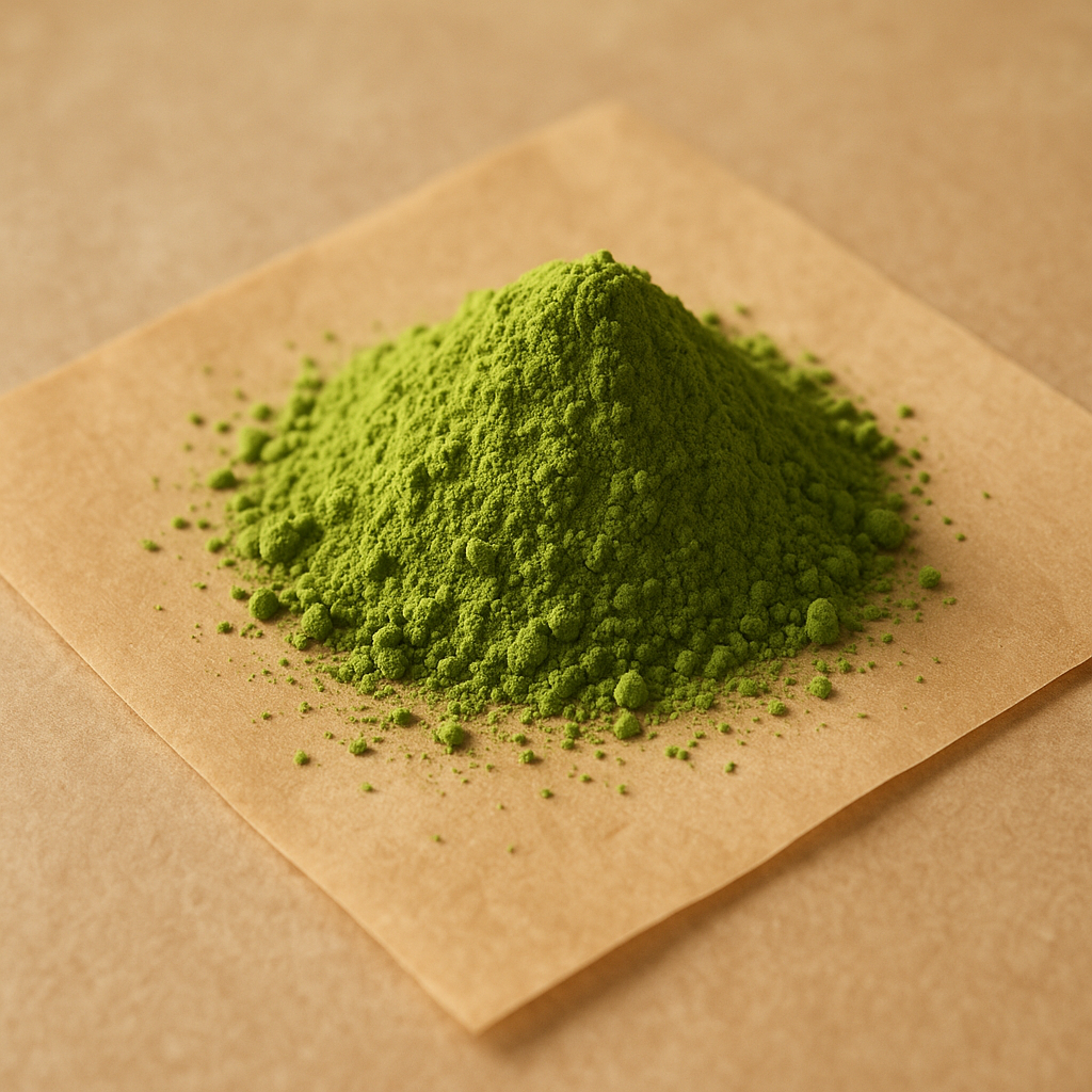 Finely ground green tea powder