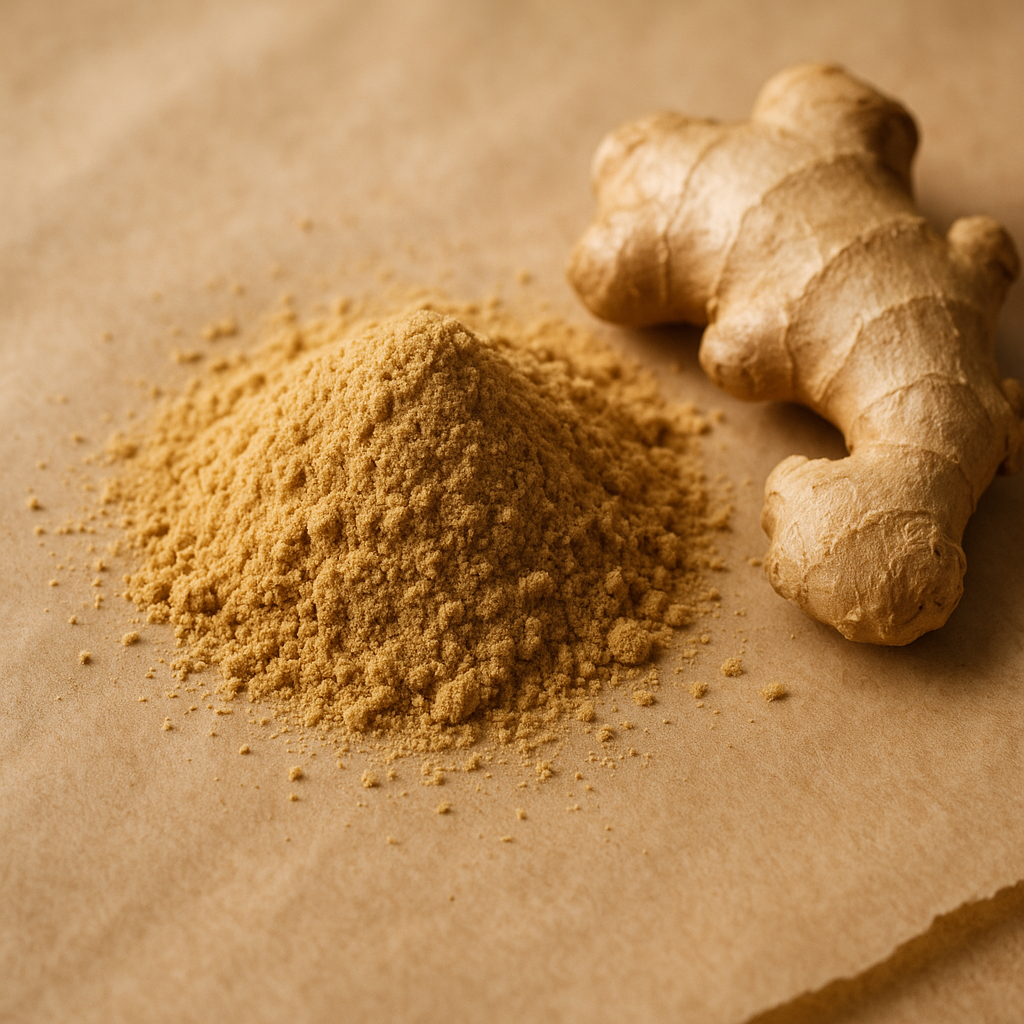 Organic ground ginger spice