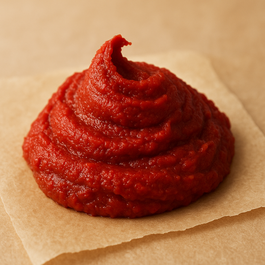 Organic tomato concentrate in a can