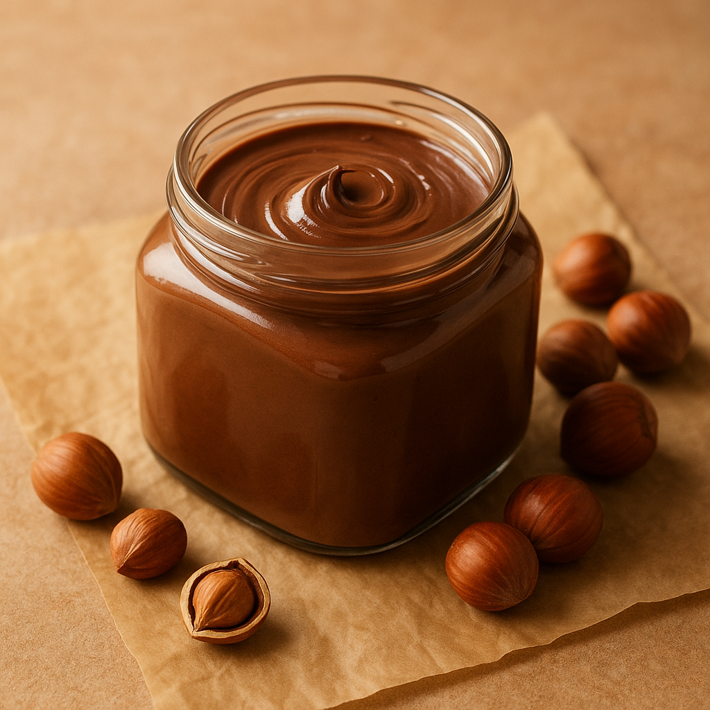 Dark chocolate and hazelnut spread
