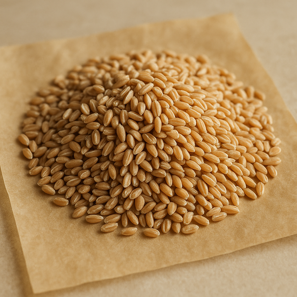 Pearled Italian farro grain