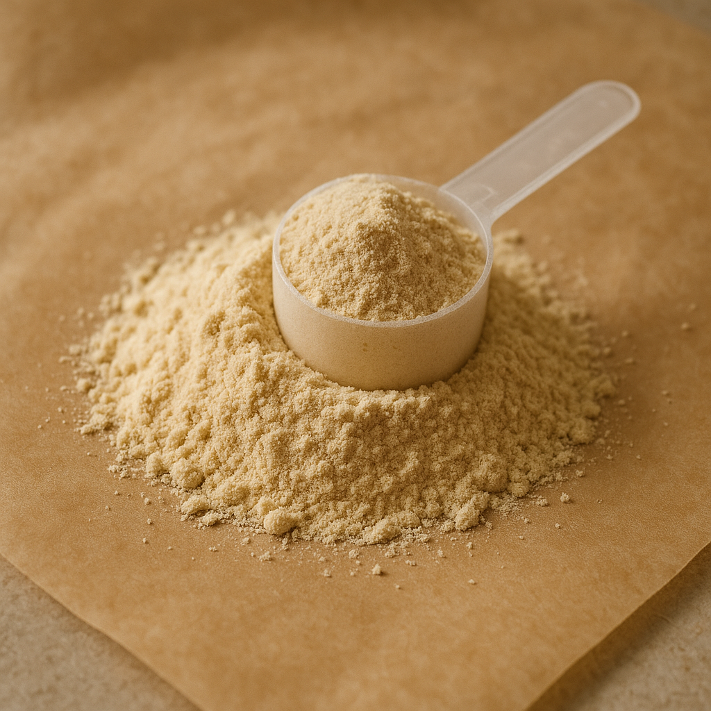 Mango flavored plant-based powder