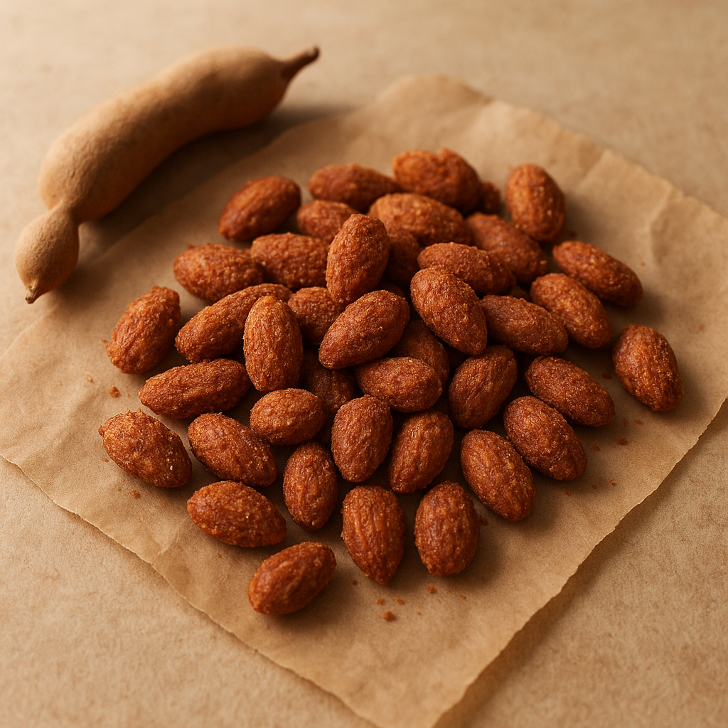 Tamarind glazed almonds
