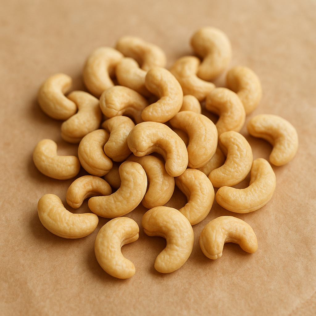 Whole raw cashew nuts
