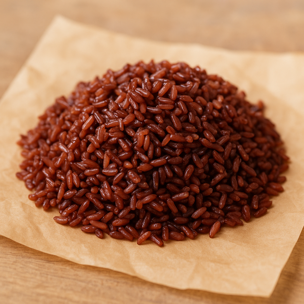 Red rice grains