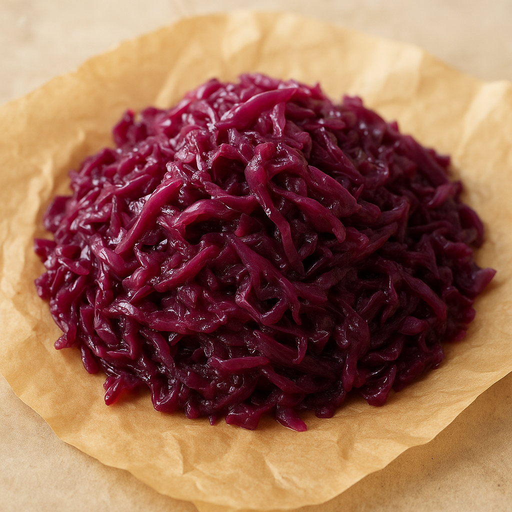 Jar of red cabbage