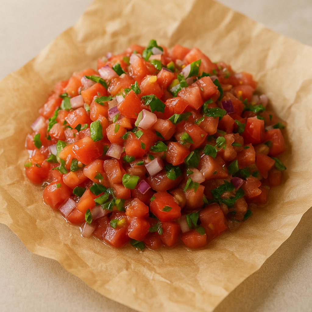 Jar of chunky salsa