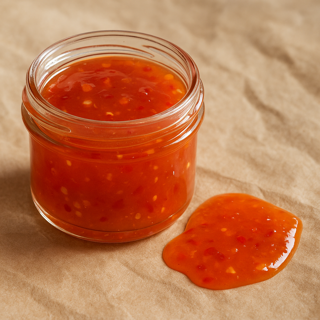 Bottle of sweet chili sauce