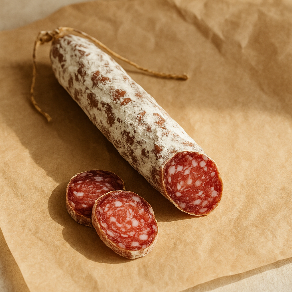 Sliced dry-cured sausage