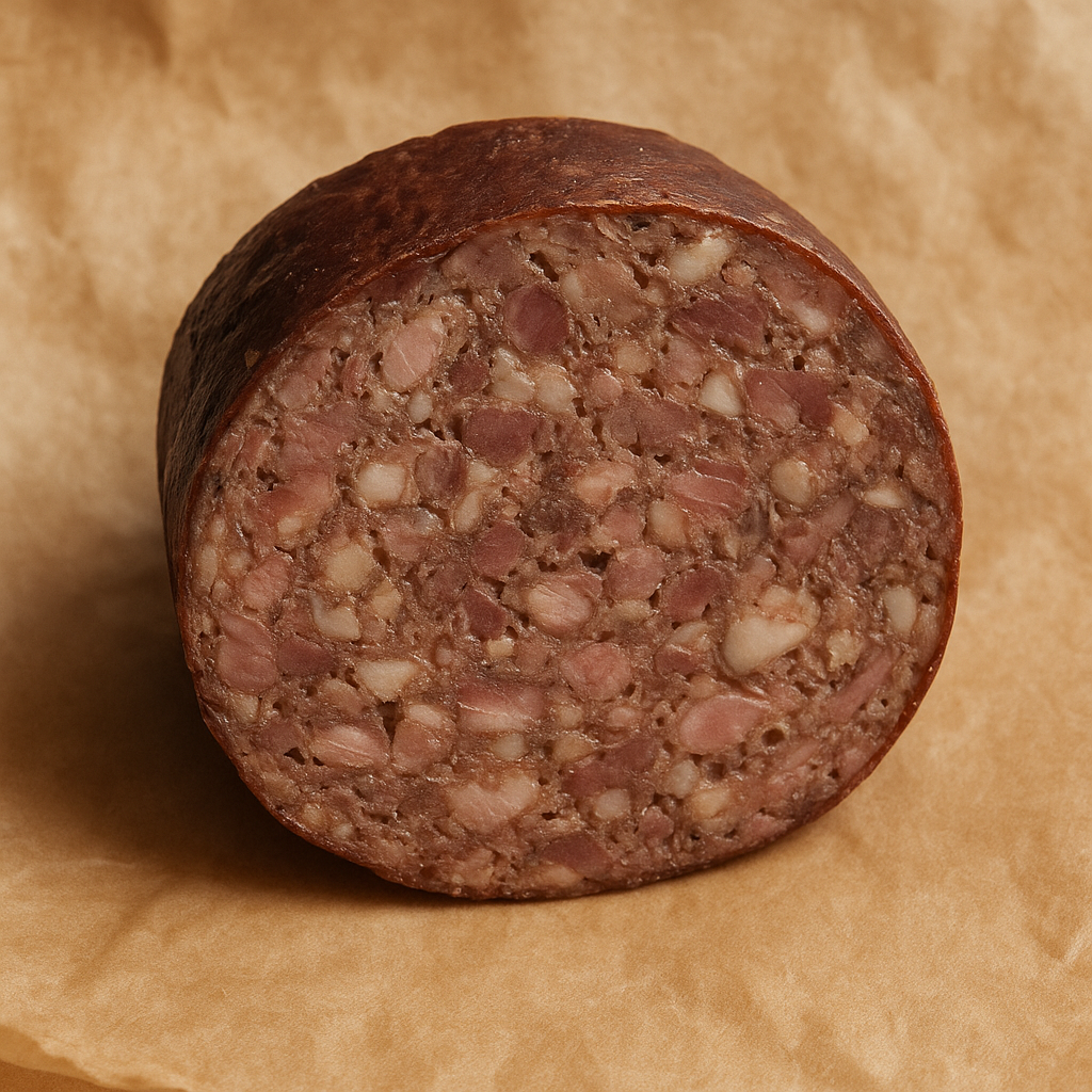 Sliced jellied pork product