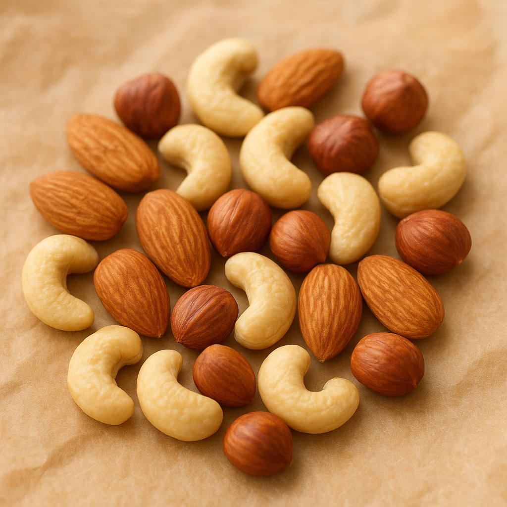 Shelled walnut halves and pieces