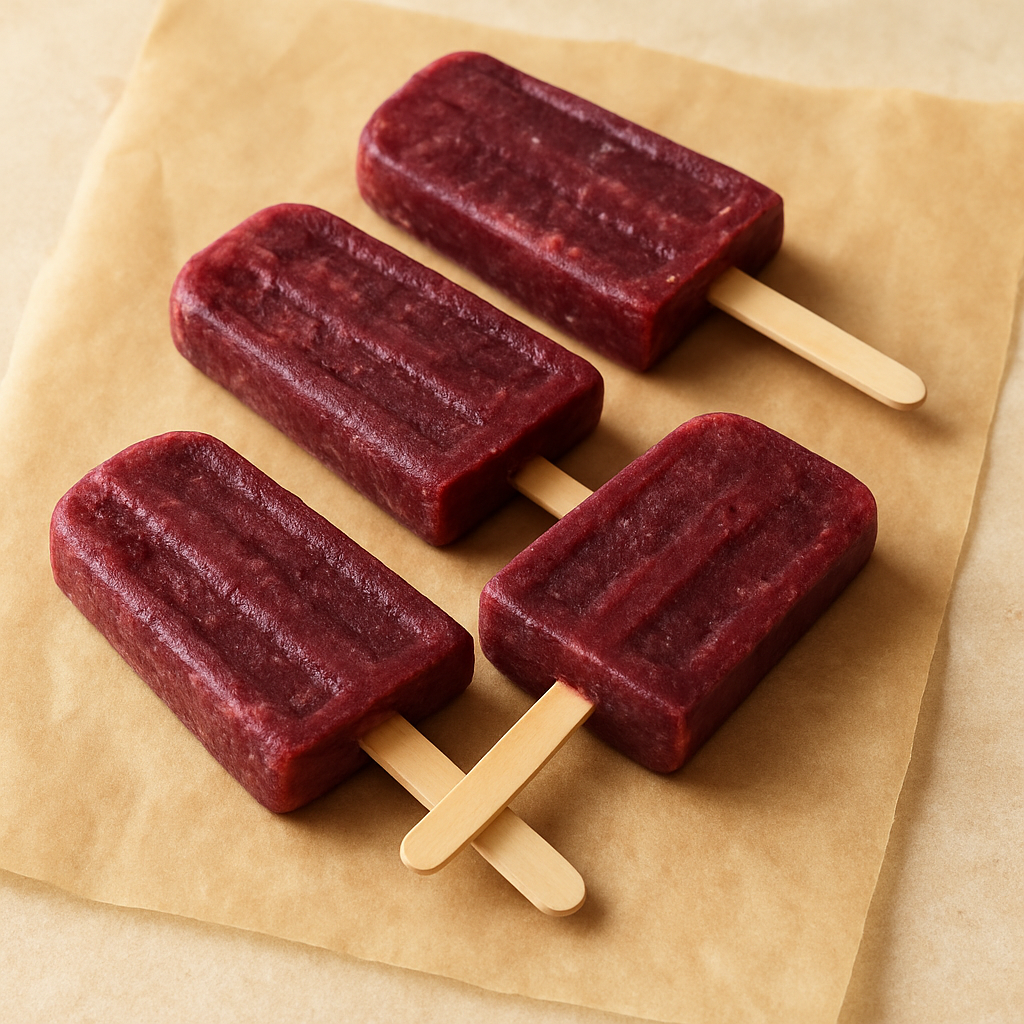 Frozen fruit juice pops